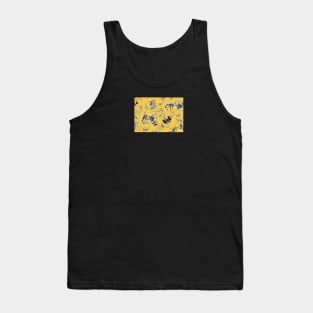 Bees in Hats on Yellow Tank Top